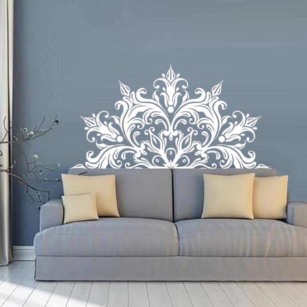 Art Wall Sticker Waterproof Bedroom DIY Decor Half Wall Sticker Living Room Mandala Mural Adjustable Beautiful