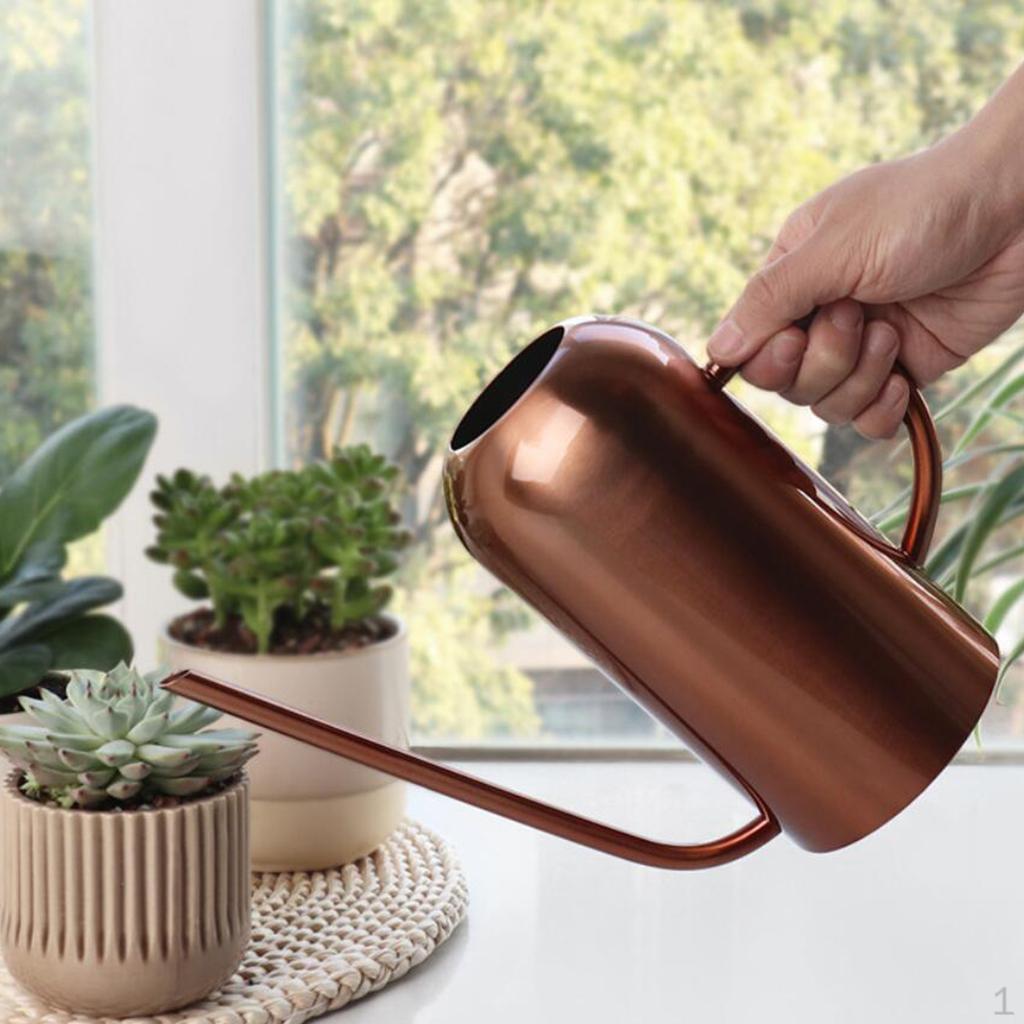 50oz / 1.5L Stainless Steel Watering Can, Metal Can with Long Convenient Handle, for
