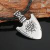 Stainless Steel Viking Odin Triangle Compass Road Sign Rune Pendant Necklace 