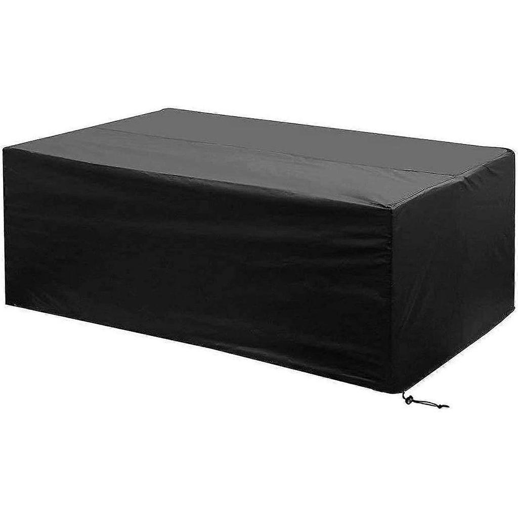 Outdoor Furniture Cover 213X132X74cm - Waterproof Windproof Dust Black Oxford Fabric Furniture Covers with Lock Buckle, Protective Tarpaulin for Table