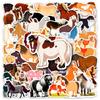 50pcs Cute Cartoon Animal Horse Stickers: Waterproof Decor for Cups, Guitars, and Computers