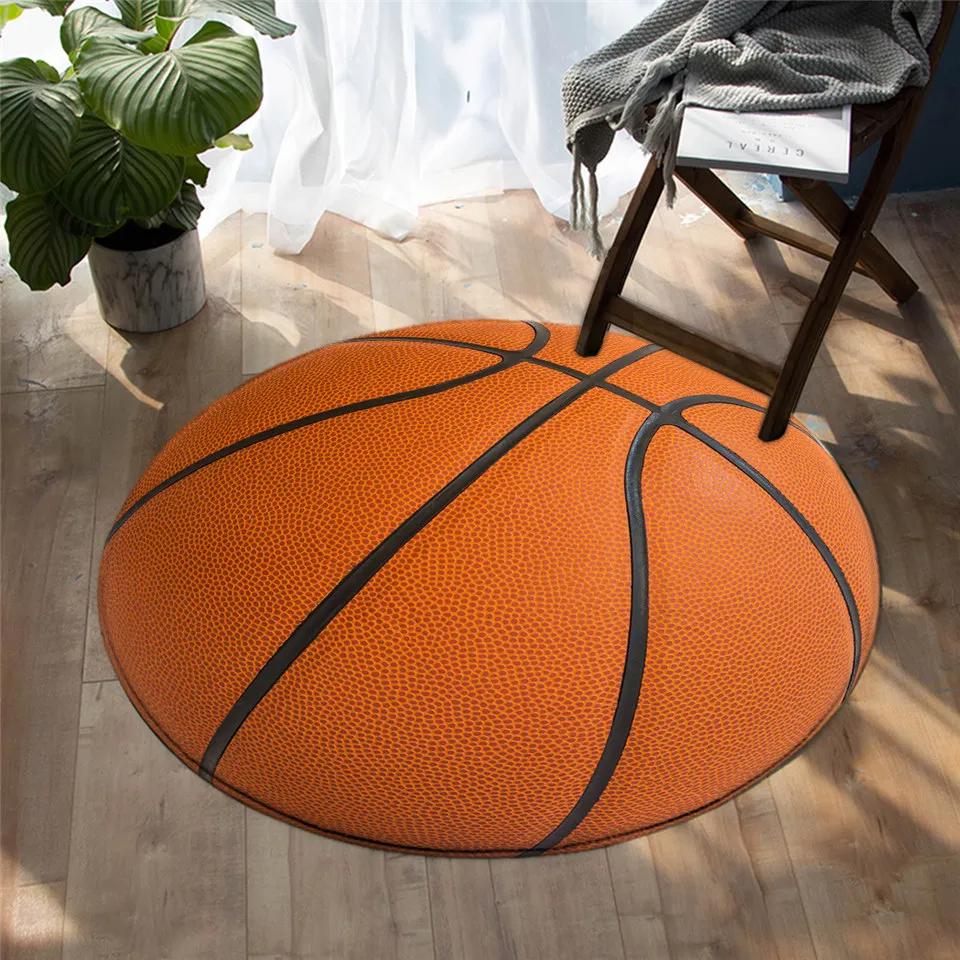 Custom Logo Mat Circle Carpet Anti-Slip Round Area Rug Large for Home Living Room Bedroom Decor Chair Drum Rug Chair Doormat