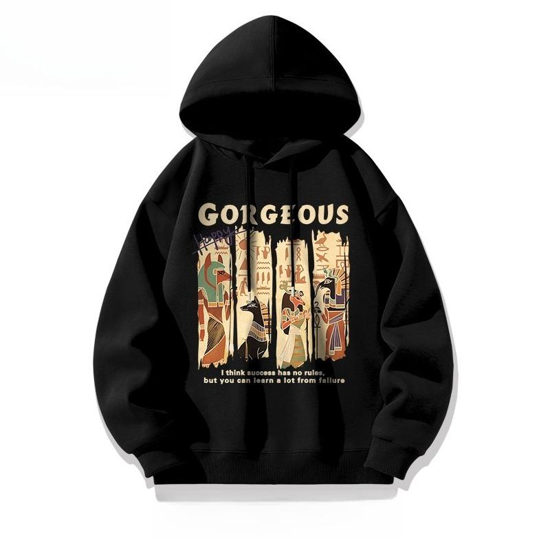 Американский Новый Мультяшный Звериный Принт Мужской и Женский Осенне-Зимний Тренд Худи Свободный Большой Размер Термо Топ 3XL