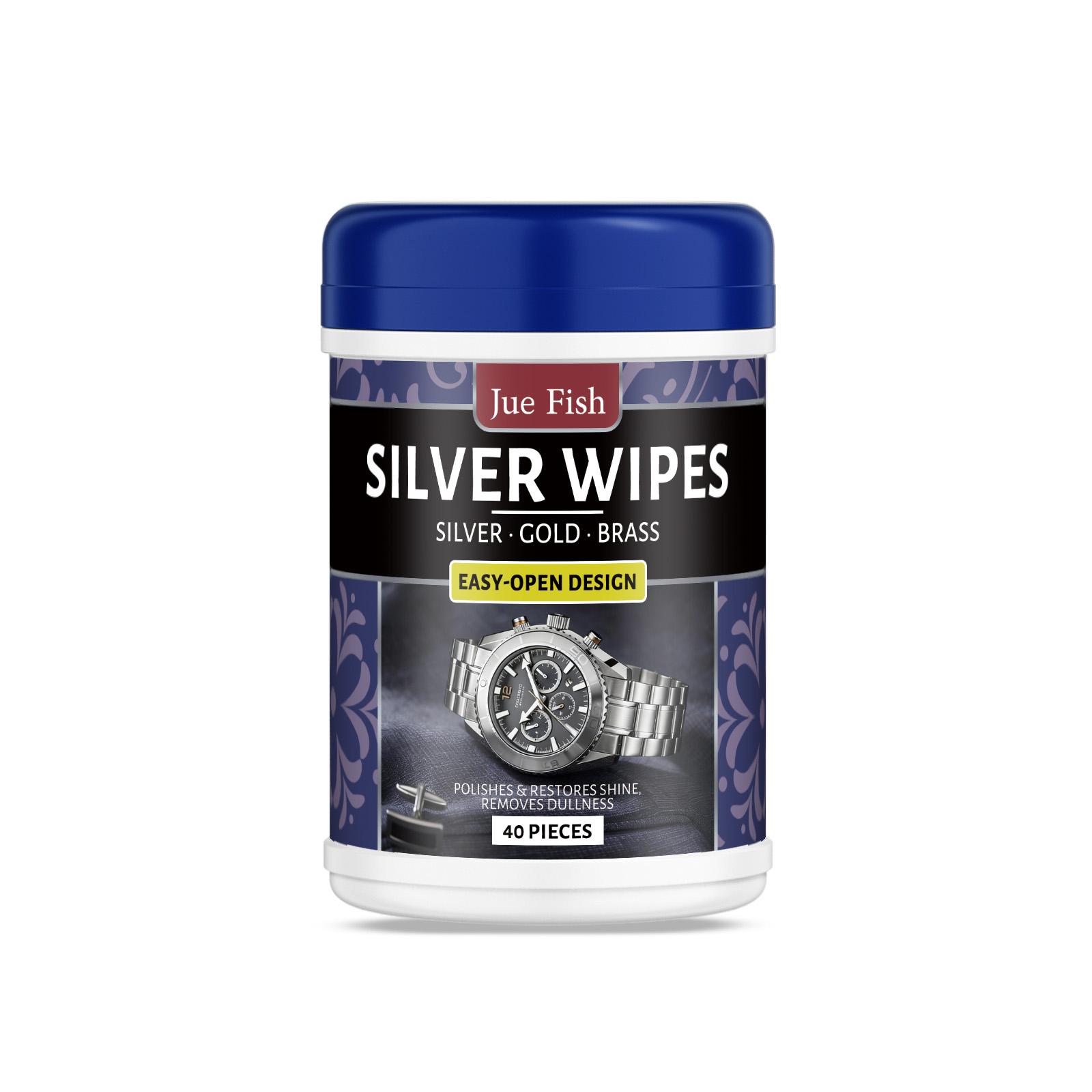

Silverware Cleaning Wipes Cleans Dirt Polishes & Restores Shine Removes Dullness Refurbishment Silver Jewelry Metal Maintenance 40pcs Boxed