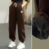 Women's Fleece-Lined Cuffed Harem Pants - 2025 Autumn/Winter Sporty Slimming Warm Sweatpants