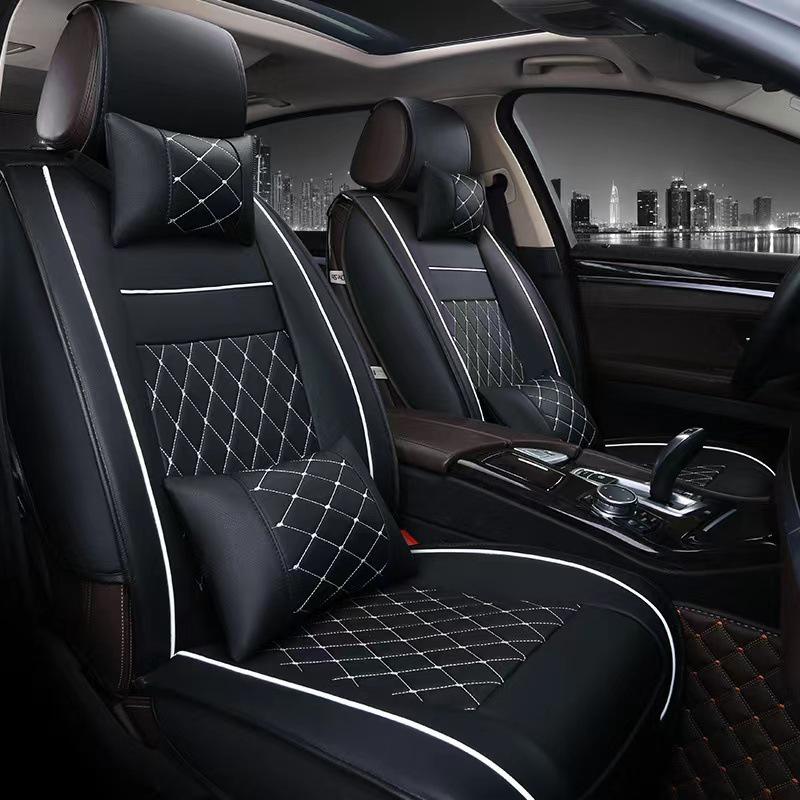 5D All-Season Full Leather Car Seat Cushion Cover for Sedans
