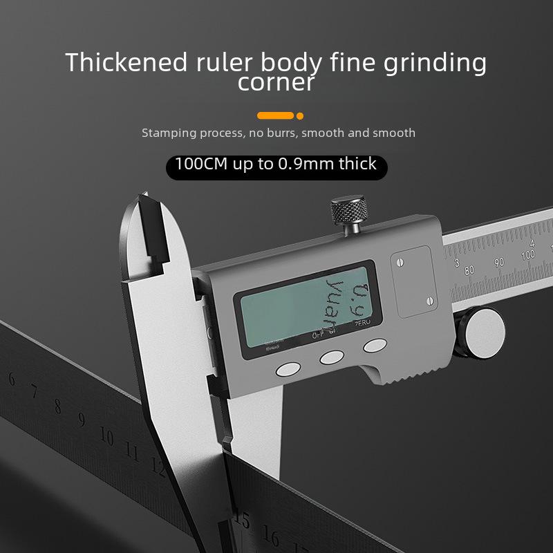 Thickened Steel Ruler Set: 15cm, 30cm, 2m Drawing Rulers