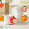 Creative Fruit Cup Mug Coffee Cup Opening Gift Ceramic Cup Cute Apple Peach Home Water Cup