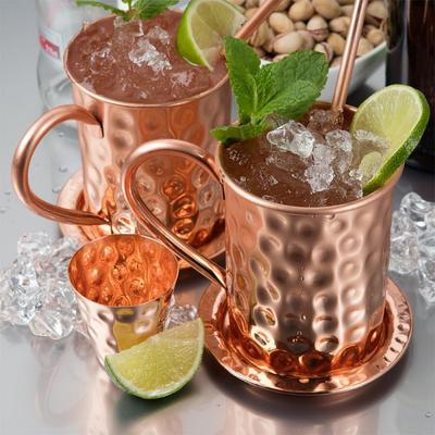400ml 16.0oz Moscow Mule Mug Durable Copper Plated Beer Mugs Coffee Mug Milk Cup Cup Drinkware Cocktail Accessories
