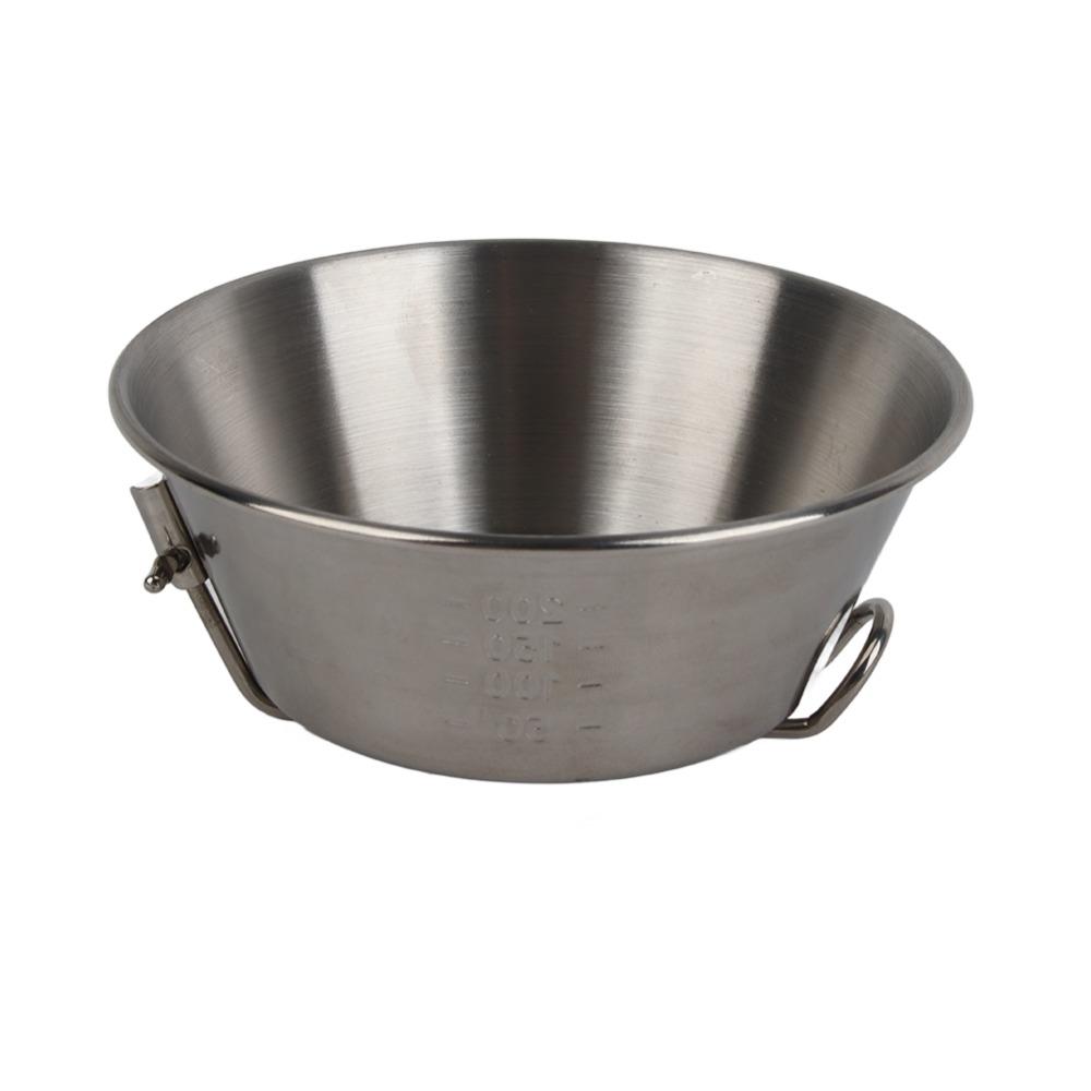 Stainless Steel Folding Bowl Lightweight Portable Bowl Durable Foldable Bowl BBQ