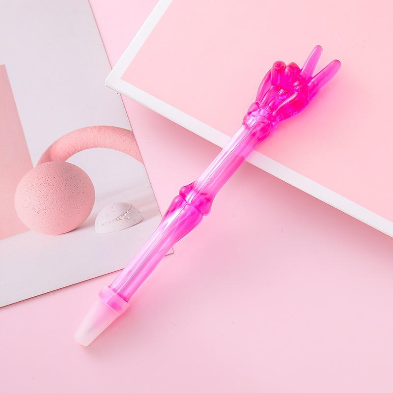 1Pc Creative Finger Bones Ballpoint Pen  Rock Paper Scissors Ball Pens Stationery Office School Supply Novelty Funny
