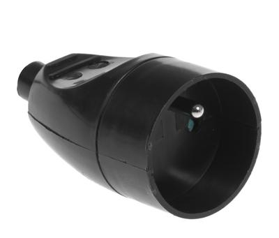 Single Socket 16A 250V Detachable With/With Black - Vt-302-0111