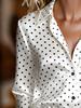 Elegante vielseitige Polka-Dot-Damenbluse für Frühling und Herbst