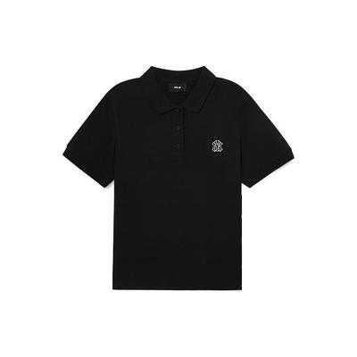 MLB SS23 New York Yankees Solid Color Brand Logo Embroidered Short Sleeve Polo Shirt Women Polo Shirts Black 3FPQB0433-50BKS