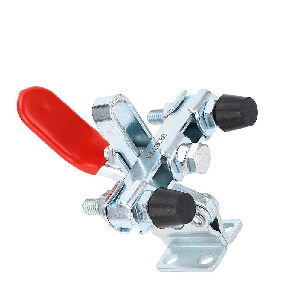 Iron Galvanized Toggle Clamp Adjustable Rubber Pressure Tip Quick Release Clamp  For Woodworking