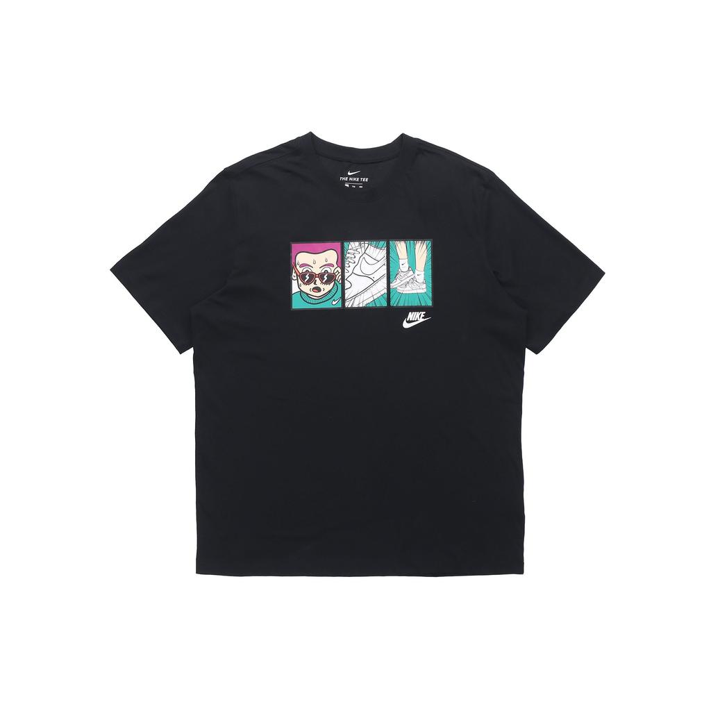 Nike Cartoon Print Pullover Crew Neck Short Sleeve T-Shirt Men Tops Black DH0012-010