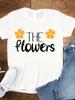 Tee Top T Women Tshirts Clothing Flower Faith Trend Female Fashion Casual Short Sleeve Cartoon Lady Clothes Graphic T-shirts