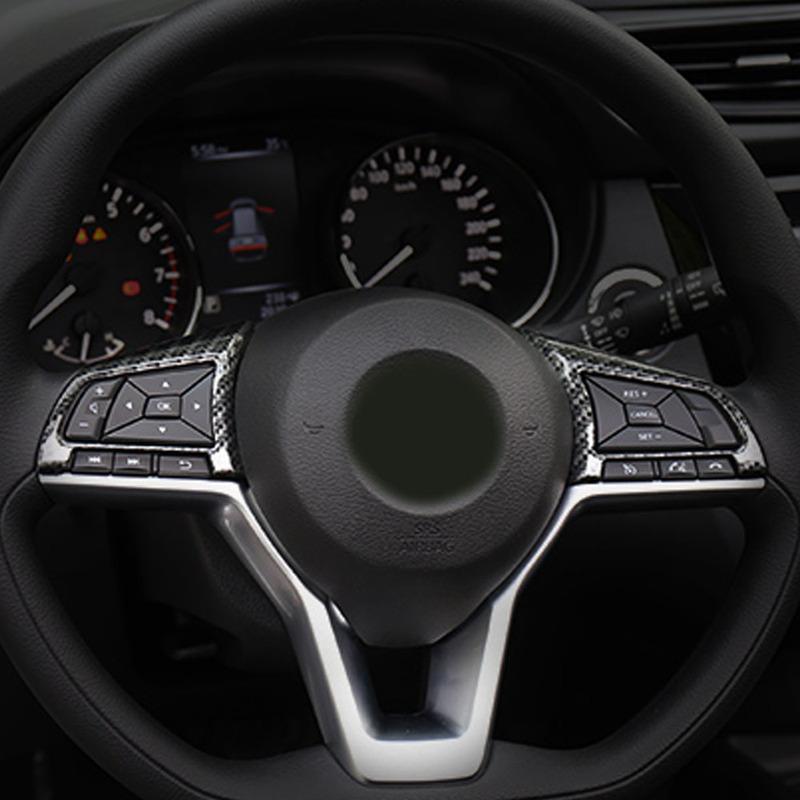 For Nissan Kicks 2017 2018      Car Steering Wheel Frame Cover Decoration Trim Auto Interior Accessories