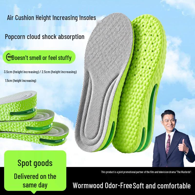 Invisible Shock-Absorbing Height-Increasing Insoles - Comfort & Anti-Odor for Men & Women