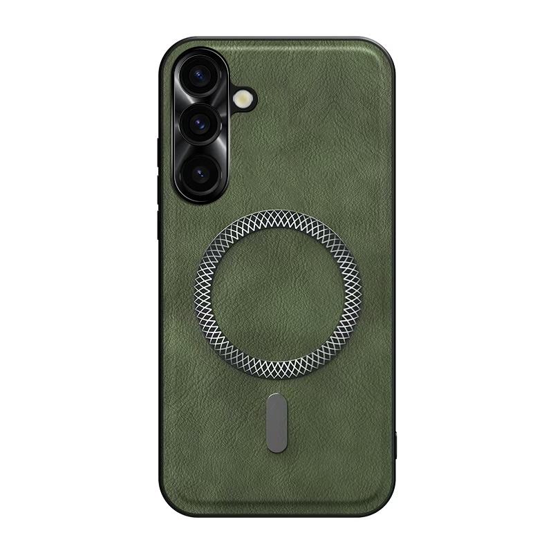 For Samsung Galaxy A57 A56 A55 A54 A53 A52 A37 A36 A35 A34 A25 A16 A15 High End Leather Metal Magnetic Ring Phone Case