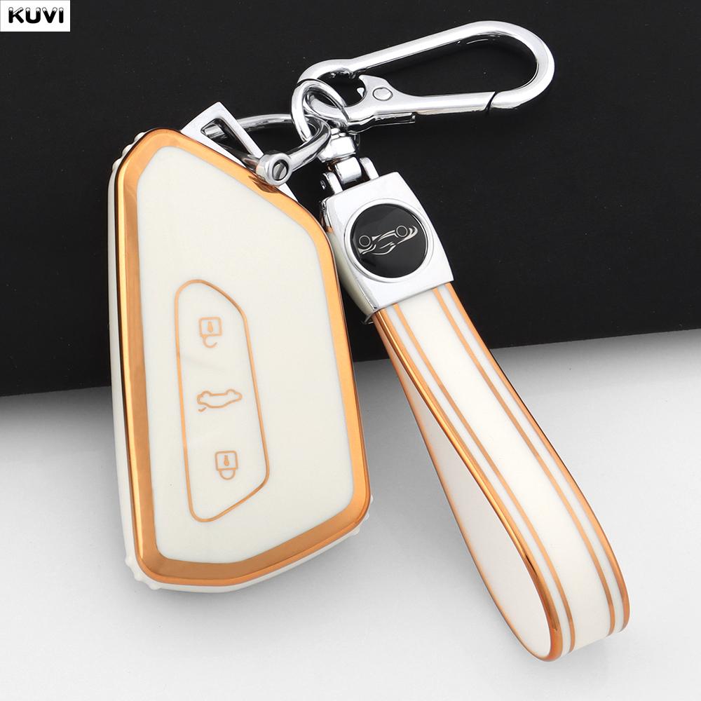 Car Key Cover For VW Volkswagen Golf 8 MK8 ID.3 ID.4 Cupra Skoda Octavia A8 SEAT Leon MK4 2020 2021 Formentor Tarraco