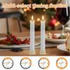 6/18/24Pc 6.6inch LED Flameless Taper Candles with Remote Flickering CandleSticks Plastic Window Candles for Halloween Christmas