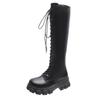 Autumn and Winter New Women's Boots Round Toe Square Heel Knight Boots Over The Knee Pu High Shoes Sexy Women's Boots Zapatos