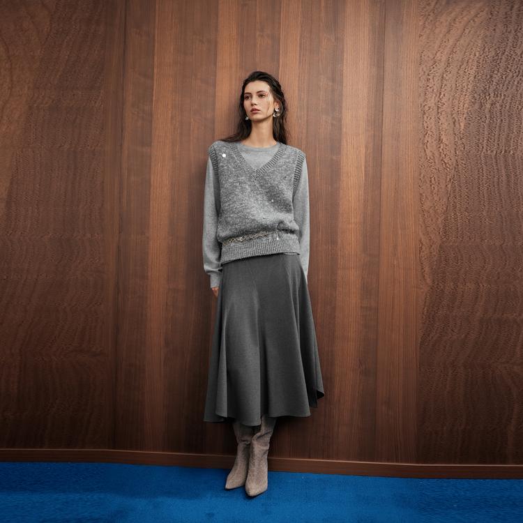 ELLE Comfortable Fashion Commuter Knit Sweater Women tops EZ53111
