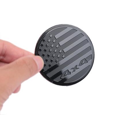 1 Pcs Automobile 4x4 Round Exterior Accessories United States Of America USA National Flag Aluminum Alloy Car Stickers