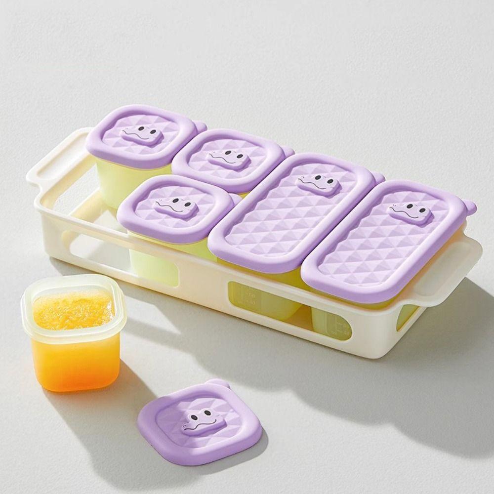 Square Shape Silicone Ice Cube Mold Heat Resistance Food Storage Container  Fruit Storage