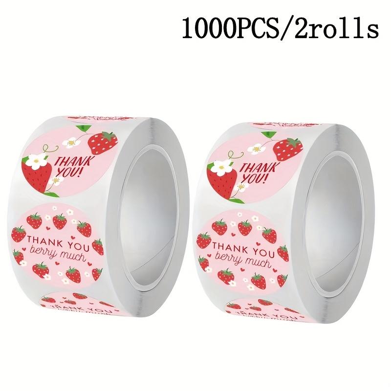 1000pcs Pink Thank You Stickers - Self-adhesive Thank You Stickers Suitable for Handicrafts, Greeting Cards, Business Greetings