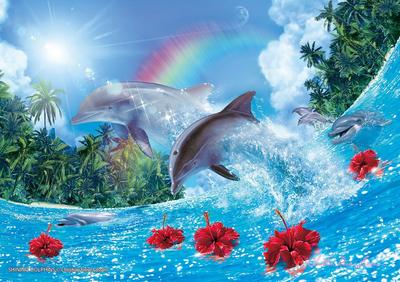 Puzzle par Shining Dolphins x 108 pièces Lassen, (18,2 25,7 cm)