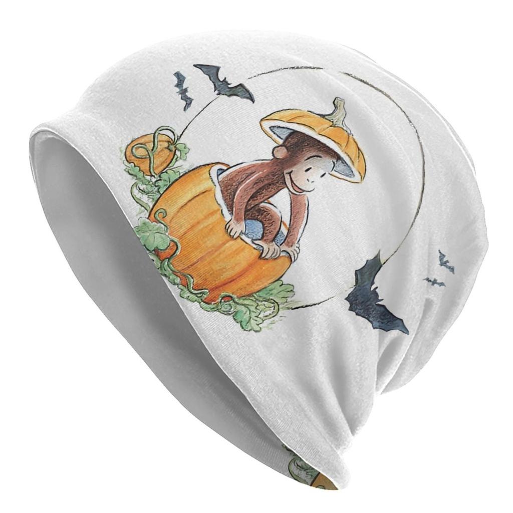 Curious George Collage Bonnet Hat Hip Hop Outdoor Skullies Beanies Hats Unisex Warm Multifunction Cap