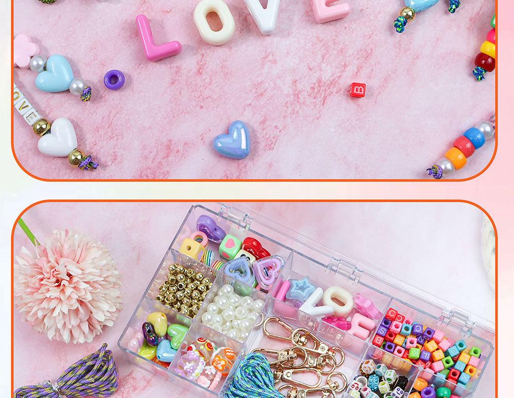 Customized DIY Bead Bracelet and Keychain Kit for Stringing Ornaments and Accessories