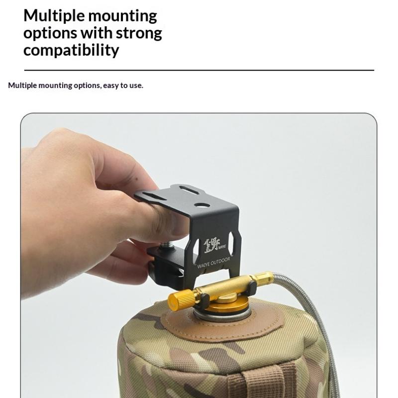 Hang Gas Canister Hook Outdoor Multi-Purpose Gas Tank Hook With Hanging Plate Bottle Opener Camping Table Gas Stove Tank Hook