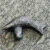 Wooden Walking Stick Antique Style Brass Victorian Fish Handle Cane Gift London seller