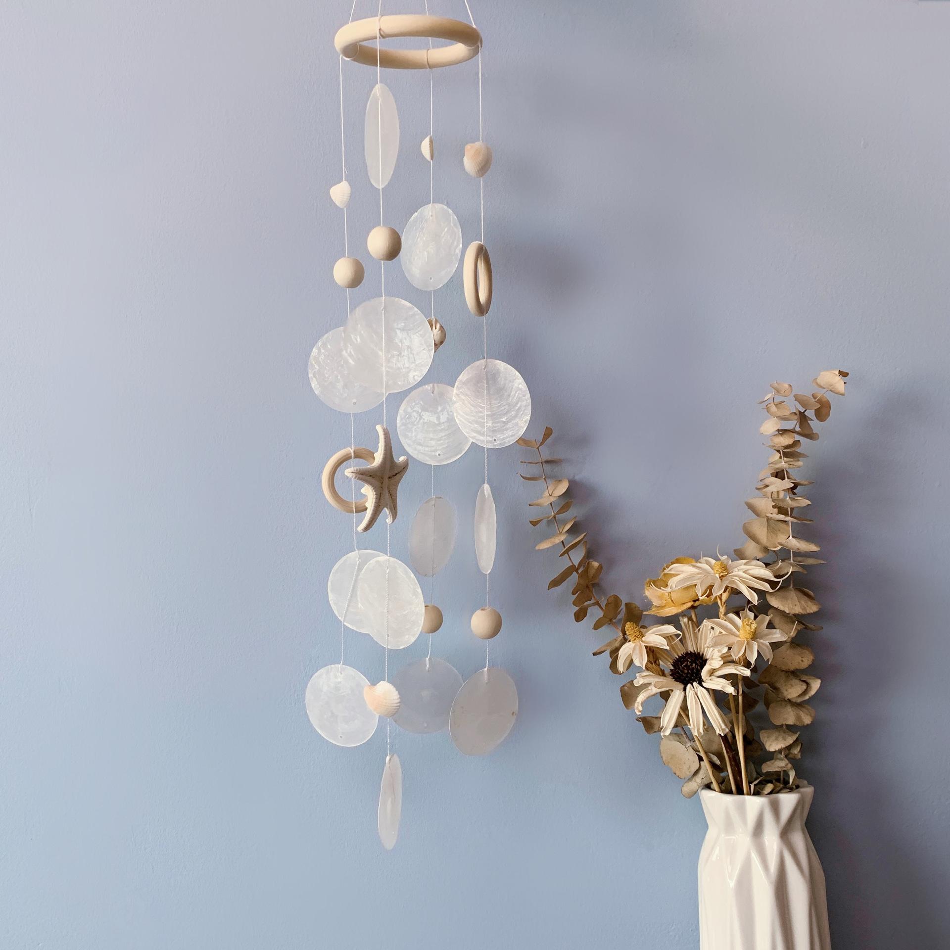 

Hanging Pendant Crafts Wood Decorative Accessories Shell Wind Chime Garden Yard Plastic Creative Home Decoration