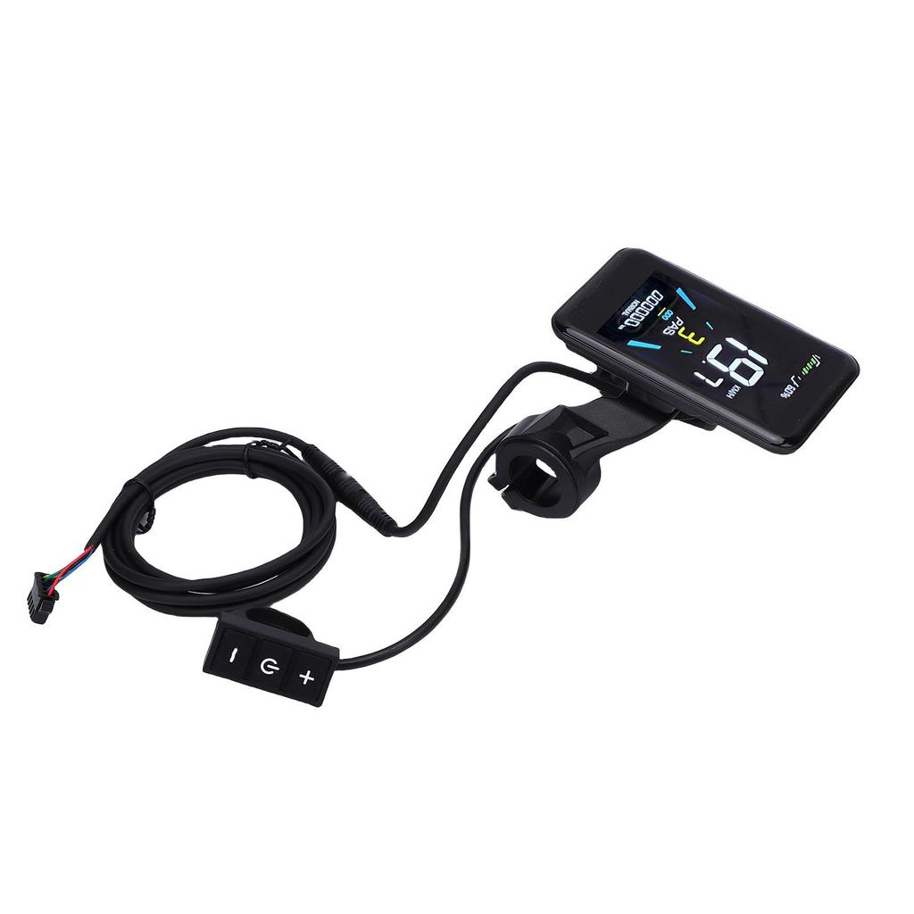 Electric Bike LCD Display Panel 24V 36V 48V 5 Core Color Screen Scooter LCD Display Dashboard with Extension Cable