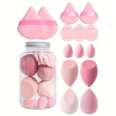 14-Piece Drift Bottle Makeup Sponge & Puff Set