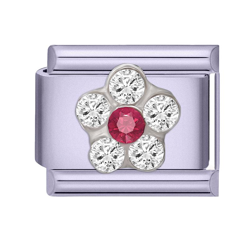 Y2K Purple Series Bow Candy Heart Flower Shiny Italian Charm Links Fit 9MM Stainless Steel Bracelet Girls' DIY Making Jewelry