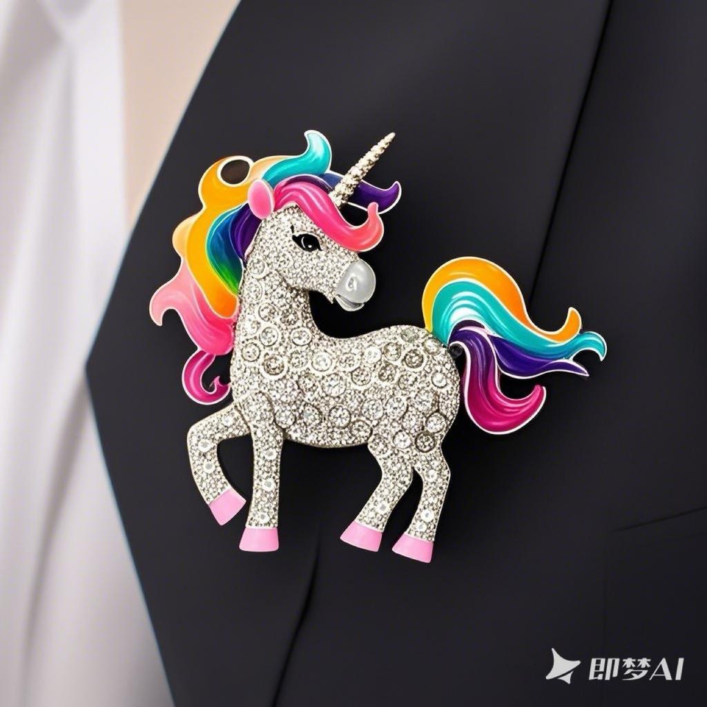 New Fashion Pony Brooch High-end Niche Corsage Fashion Accessories Female Horse Animal Pin Exquisite Matching