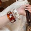Bohemian Shell Resin Braclets For Women Geometric Hyperbole Vintage Bangles Jewelry Fashion Elegant Acrylic Pulseras