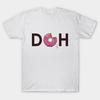 Men Black Print T-shirt D'Oh! No-Cut Transfer Paper Print Cotton Tshirt