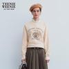 Teenie Weenie Bear Women's Embroidered Round Neck Sweatshirt