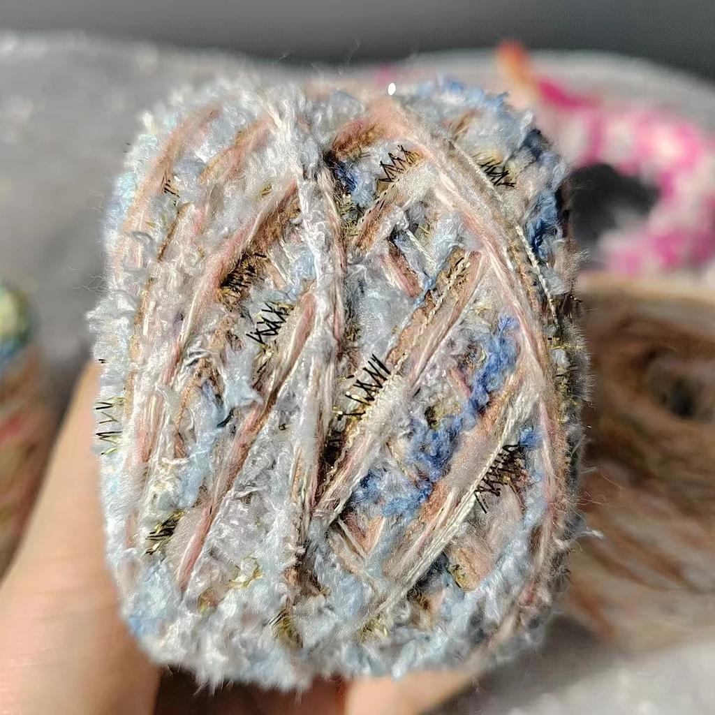 50g/2pcs Spring Day Wool Yarn Pink DIY Special Handmixed Yarn Wool Ball Needle Hook Knitted Wool Used Weaving Bags Hair Clips