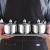 Huihuang 304 Stainless Steel Rotating 4-Compartment Seasoning Jar Set