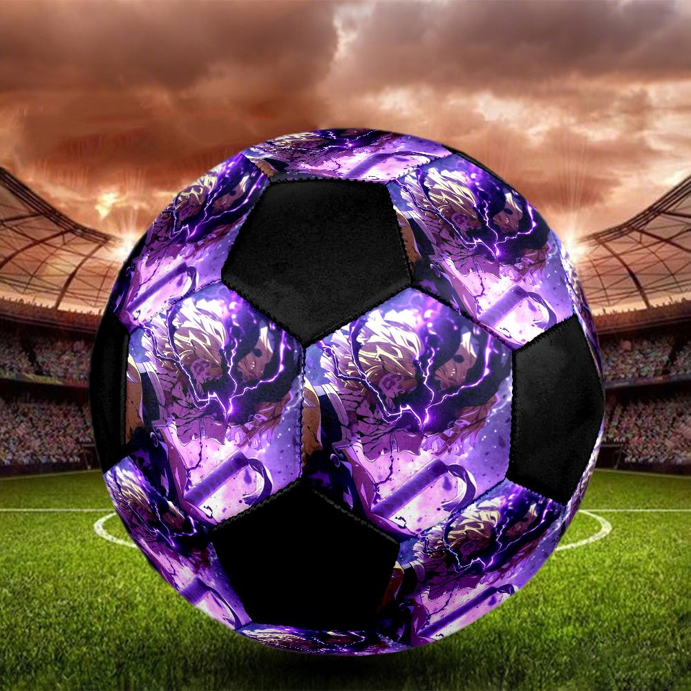 Soccer Ball Colorful Machine Stitched PVC Size 5 Team Training Competition Ready Durable High-Bounce Cool Sports Gift