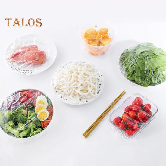 100 Stück Kunststofffolie für Lebensmittel, praktische elastische Kunststofffolie für Schüsseln, Tassen, Teller, Küche, Kühlschrank