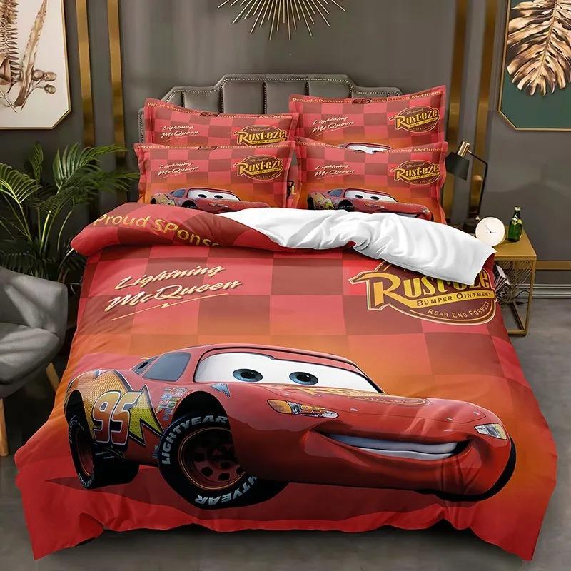 Cartoon Autos Bettwäsche Set Lightning McQueen Bettbezug Jungen Bettwäsche Bettwäsche Geschenk für Kinder