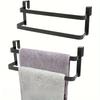 New 2 Tier Bathroom Towel Rack Multi-scene Space-Saving Towel Holder Rust-resistant No Drill Towel Rack Household